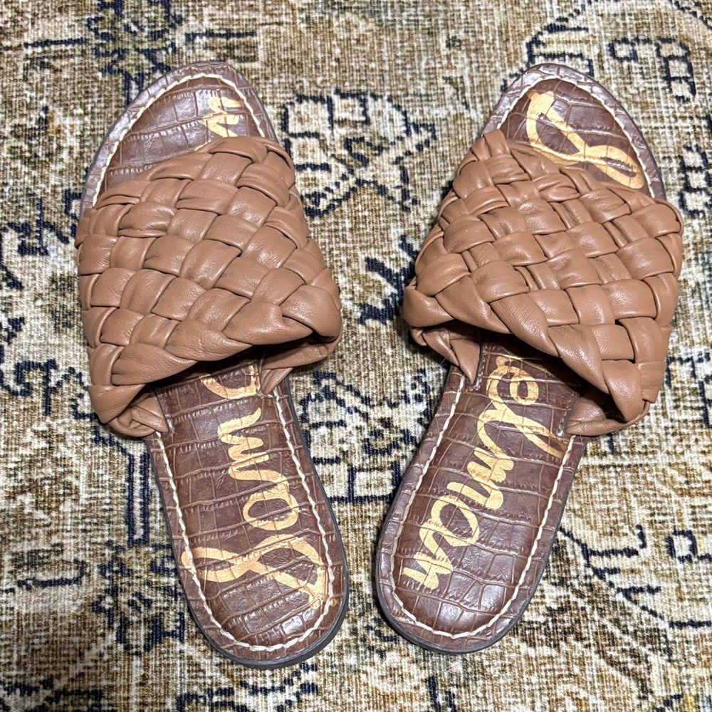 Sam Edelman Brown Woven Sandals
